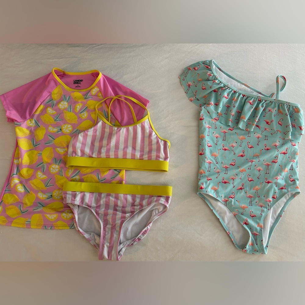 2 swim suits Girls size 10 sold as a set!
